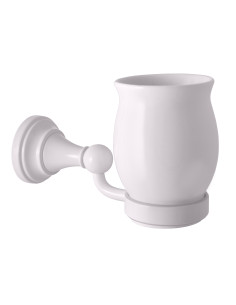 Toothbrush holder ceramic, white Bathroom accessory...