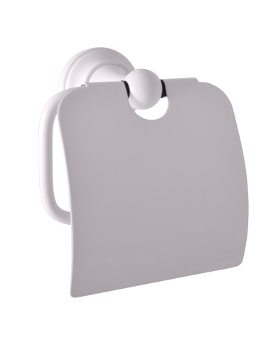 Paper holder with cover white Bathroom accessory MORAVA RETRO - Barva bílá