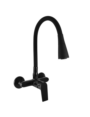 Sink lever mixer with flexible spout COLORADO BLACK MATT - Barva černá matná,Rozměr 150 mm