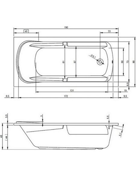 Акриловая ванна Riho Future XL 190 - 4