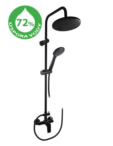 Water-saving shower set VLTAVA ECO BLACK MATT - Barva černá matná,Rozměr 150 mm,Povrchová úprava Černá matná