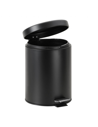 Trash can 5l BLACK MATT Bathroom accessory COLORADO  - Barva černá matná