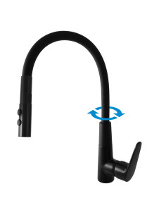 Sink lever mixer AMUR BLACK MATT - Barva černá matná,Rozměr 1/2'' - 1