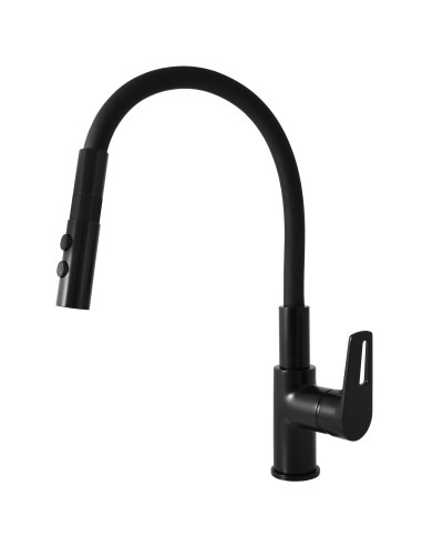 Sink lever mixer with flexible spout COLORADO BLACK MATT - Barva černá matná,Rozměr 3/8''