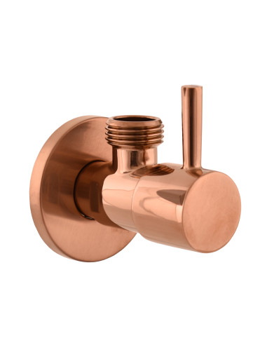 Angle valve with ceramic headwork 1/2 '' - 1/2 '' ROSE GOLD polished - Barva ZLATÁ RŮŽOVÁ - lesklá