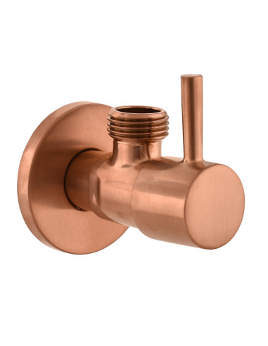 Angle valve with ceramic headwork 1/2 '' - 1/2 '' ROSE GOLD brushed matt - Barva ZLATÁ RŮŽOVÁ - kartáčovaná