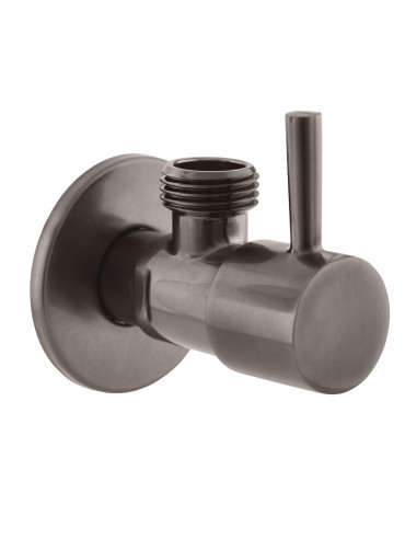 Angle valve with ceramic headwork 1/2 '' - 1/2 ''  METAL GREY brushed matt - Barva M15x1 x 1/2'', délka 20 cm