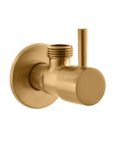 Angle valve with ceramic headwork G1/2'' x G3/8'' GOLD brushed matt - Barva ZLATÁ - kartáčovaná