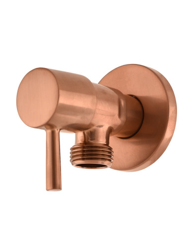 Washing machine angle valve  M1/2'' x M3/4'' ROSE GOLD  brushed matt - Barva ZLATÁ RŮŽOVÁ - kartáčovaná