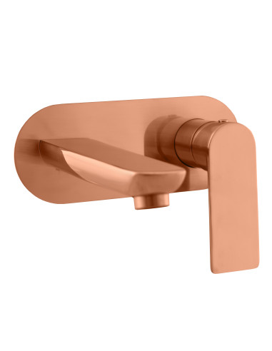 Built-in basin lever mixer NIL GOLD ROSE – brushed matt - Barva ZLATÁ RŮŽOVÁ - kartáčovaná ,Povrchová úprava PVD