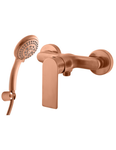 Shower lever mixer NIL GOLD ROSE – brushed matt - Barva ZLATÁ RŮŽOVÁ - kartáčovaná ,Povrchová úprava PVD
