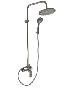 Shower faucet with head and hand shower NIL - METAL GREY...
