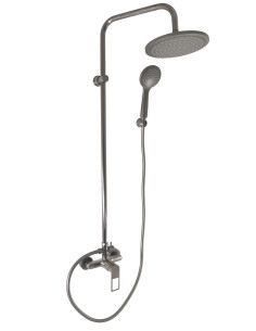 Shower faucet with head and hand shower NIL - METAL GREY...