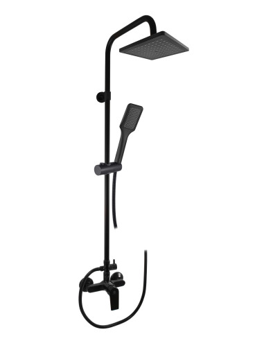 Shower lever mixer with head and hand shower COLORADO BLACK MATT - Barva černá matná,Rozměr 100 mm
