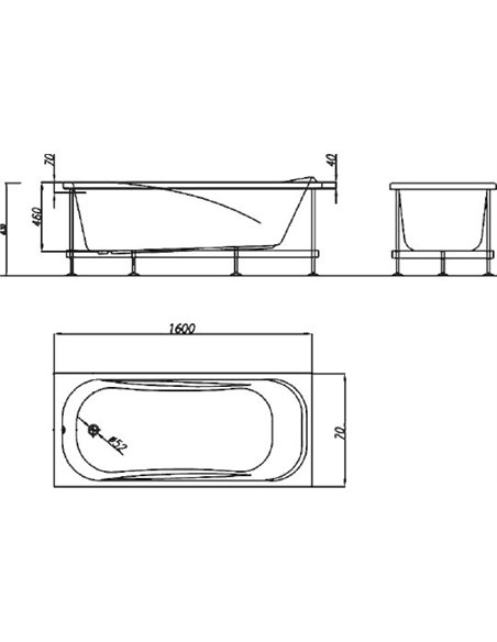 Kolpa San Acrylic Bath String 160x70 - 4