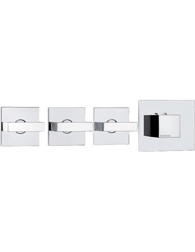 Bossini Bath Thermostatic Mixer With Shower Rectangular 3 Outlets LP Z033205 - 1