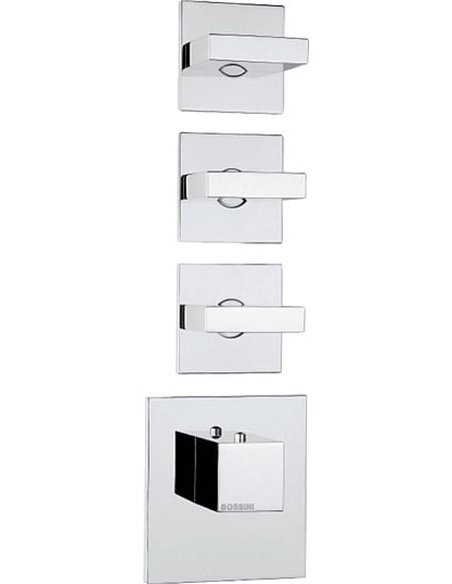 Bossini termostata jaucējkrāns vannai ar dušu Rectangular 3 Outlets LP Z033205 - 2