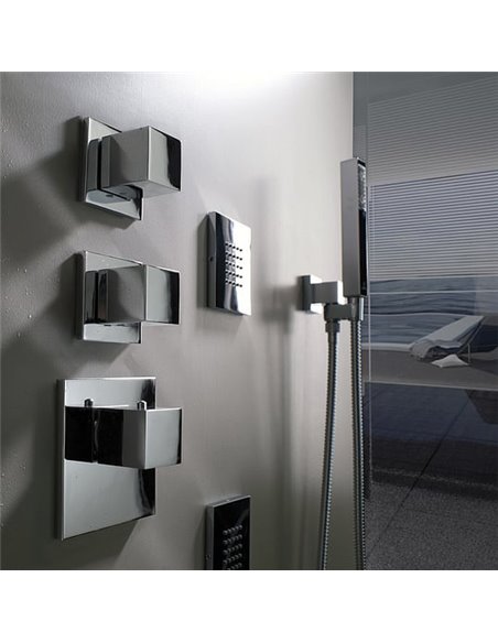 Bossini termostata jaucējkrāns vannai ar dušu Cube 2 Outlets LP Z032203 - 5