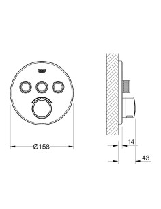 Kludi Bath Mixer With Shower Push 386110538 - 1