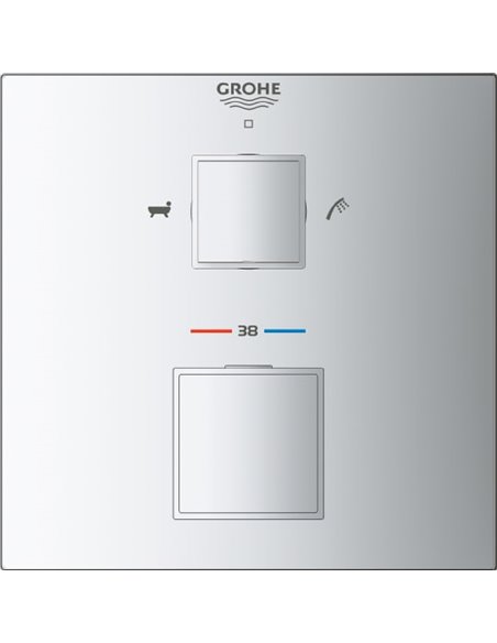 Grohe Bath Thermostatic Mixer With Shower Grohtherm Cube 24155000 - 2