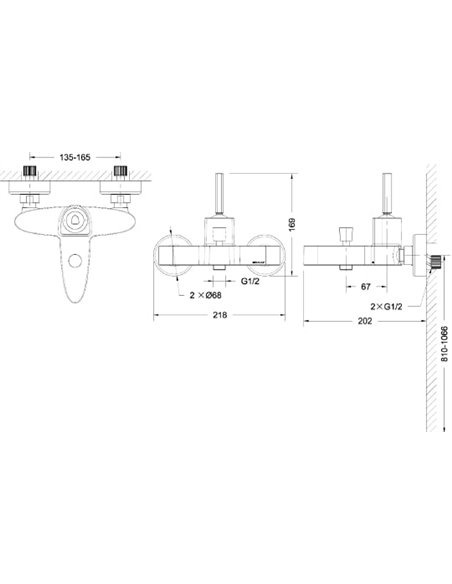 Bravat Bath Mixer With Shower Spring F679113C-01 - 4