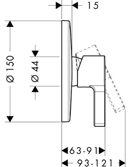 Hansgrohe Shower Mixer Metris S 31665000 - 2