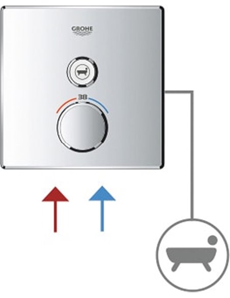 Grohe termostata jaucējkrāns dušai Grohtherm SmartControl 29123000 - 7