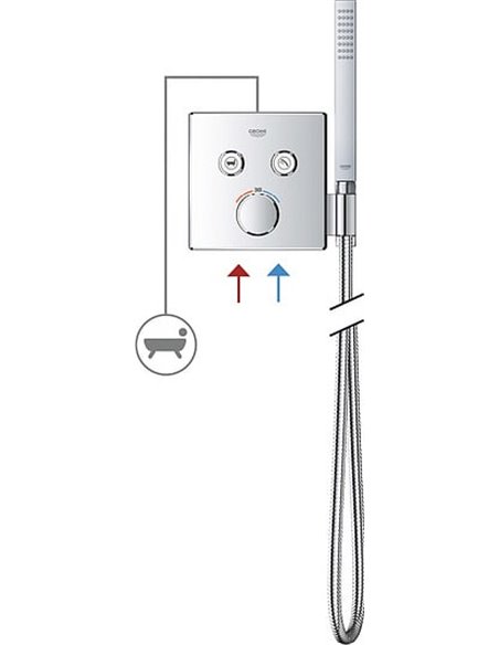 Grohe termostata jaucējkrāns dušai Grohtherm SmartControl 29125000 - 7