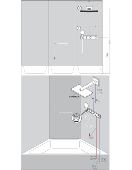 Hansgrohe termostata jaucējkrāns dušai RainSelect 15355400 - 4