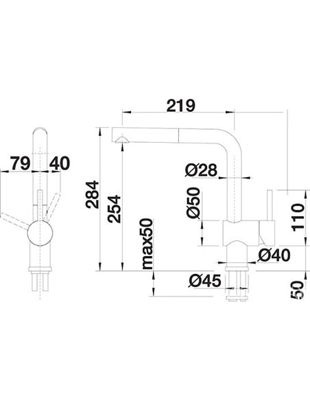 Смеситель Blanco Linus-S 512402 для кухонной раковины - 10